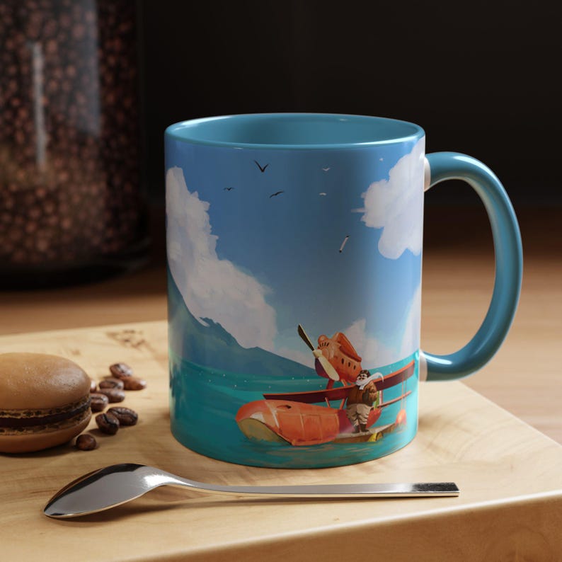 Porco Rosso Inspired Mug | Ghibli Anime Ceramic Cup | Studio Fan Art Coffee Mug | Dishwasher & Microwave Safe image 1