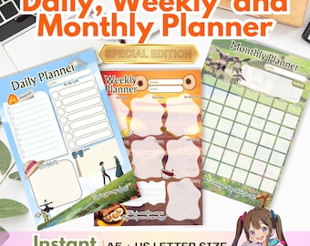 Howl's Moving Castle Inspired Digital Planner | Aesthetic Daily Weekly Monthly PDF | Cozy Coffee Themed Productivity Planner