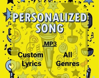 Personalized Song, Custom Lyrics, Custom Music Gift, Birthday Song, Personalized Wedding Song, Gift for Couple, Gift for Bestfriend, MP3