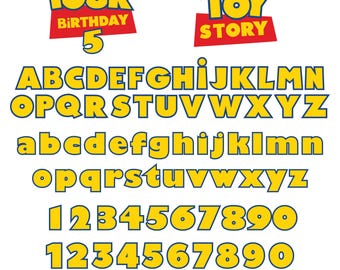 Toy Story Schrift SVG, Toy Story Alphabet SVG, Toy Story Buchstaben Zahlen Satzzeichen SVG Png, SVG Png Ai Eps Digitaler Download