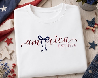 Amerikanischer Coquette Bogen Svg Png, Coquette American Girl Svg, Coquette Bogen Svg, 4. Juli Svg, Amerika Svg, Freiheit, amerikanische Flagge Sublimation