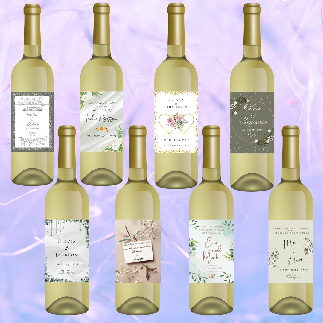 Milstool Label Digital Custom Wine Copy Labels Personalised Bottle Label, Milestone ...