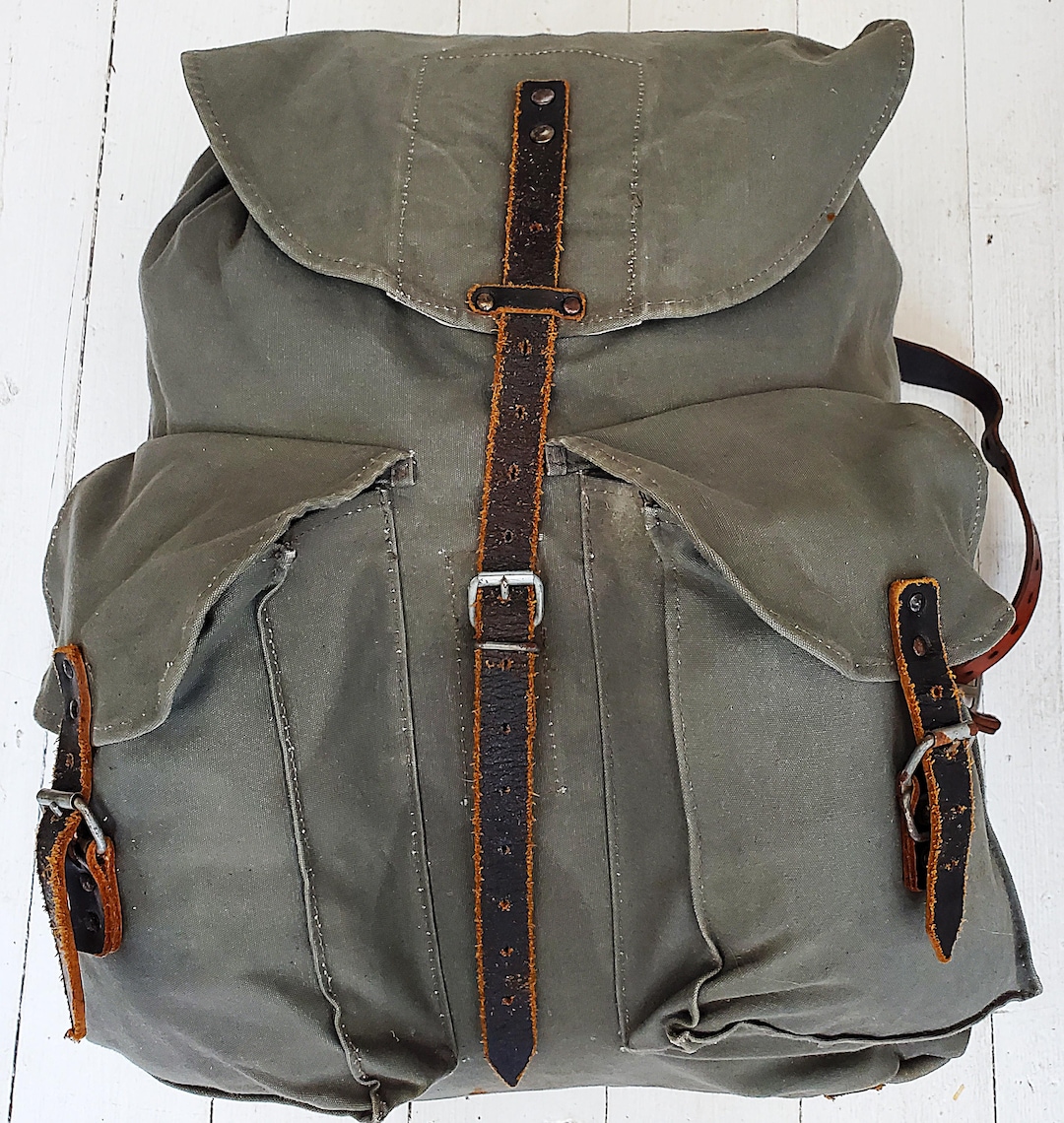 Vintage 1970s Era Austrian Army Rucksack Bergan Lovely Old Military ...