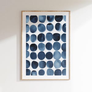 Abstract Watercolor Circles, Printable Dot Art Poster, Minimal Wall Print for Home or Office