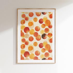 Ombre Watercolor Bubbles Print, Blue Green Circles Poster, Modern Wall Art, INSTANT DOWNLOAD