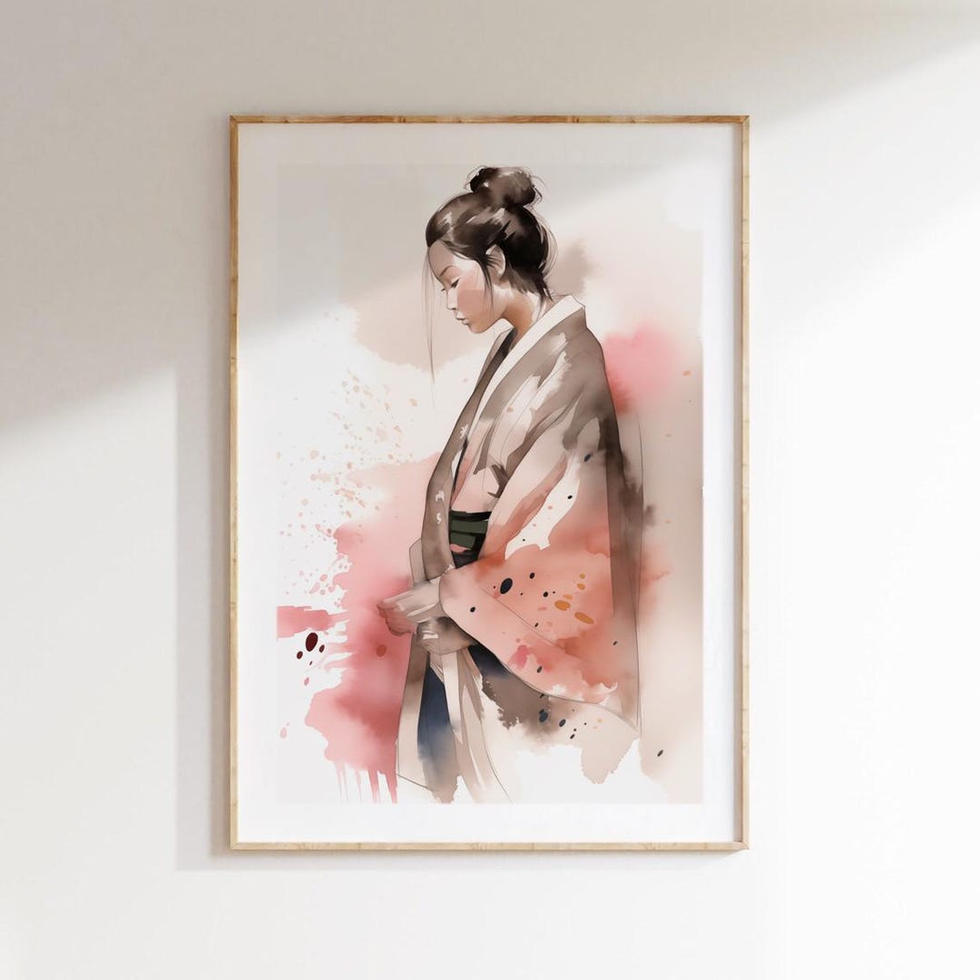 Geisha Wall Art Japanese Woman Poster Asian Wall Print Digital Download ...