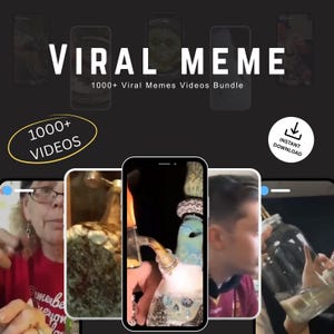 1000+ Viral Meme Reels Bundle | Funny TikTok, YouTube Shorts & Instagram Videos | Scroll-Stopping Viral Hooks Pack