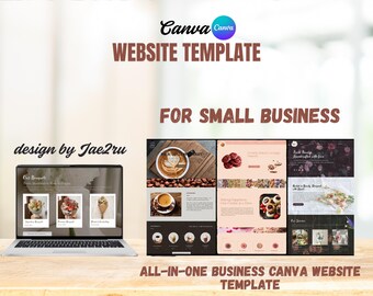 de site Web d'entreprise Canva | Site Web modifiable pour les petites entreprises | Fleuriste, Coffee Shop, Boulangerie, Conception de page d'accueil | Page de destination