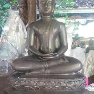 Bronze Buddha Statue Meditation Posture – Zen Home & Garden Sculpture Spiritual Décor