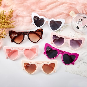 Wedding Sunglasses Personalized Heart Sunglasses Wedding Video Birthday Party Sunglasses Hen Party Concert Sunglasses