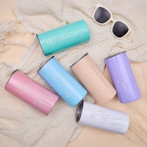 Personalized Champagne Flute Tumbler, Gift for Her, Tumbler Birth Month Flower, Party Favors Champagne Tumbler, Christmas Gift Women