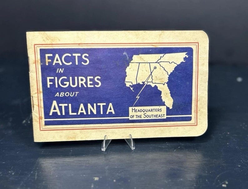 1944 Facts in Figures About Atlanta Reference Book
