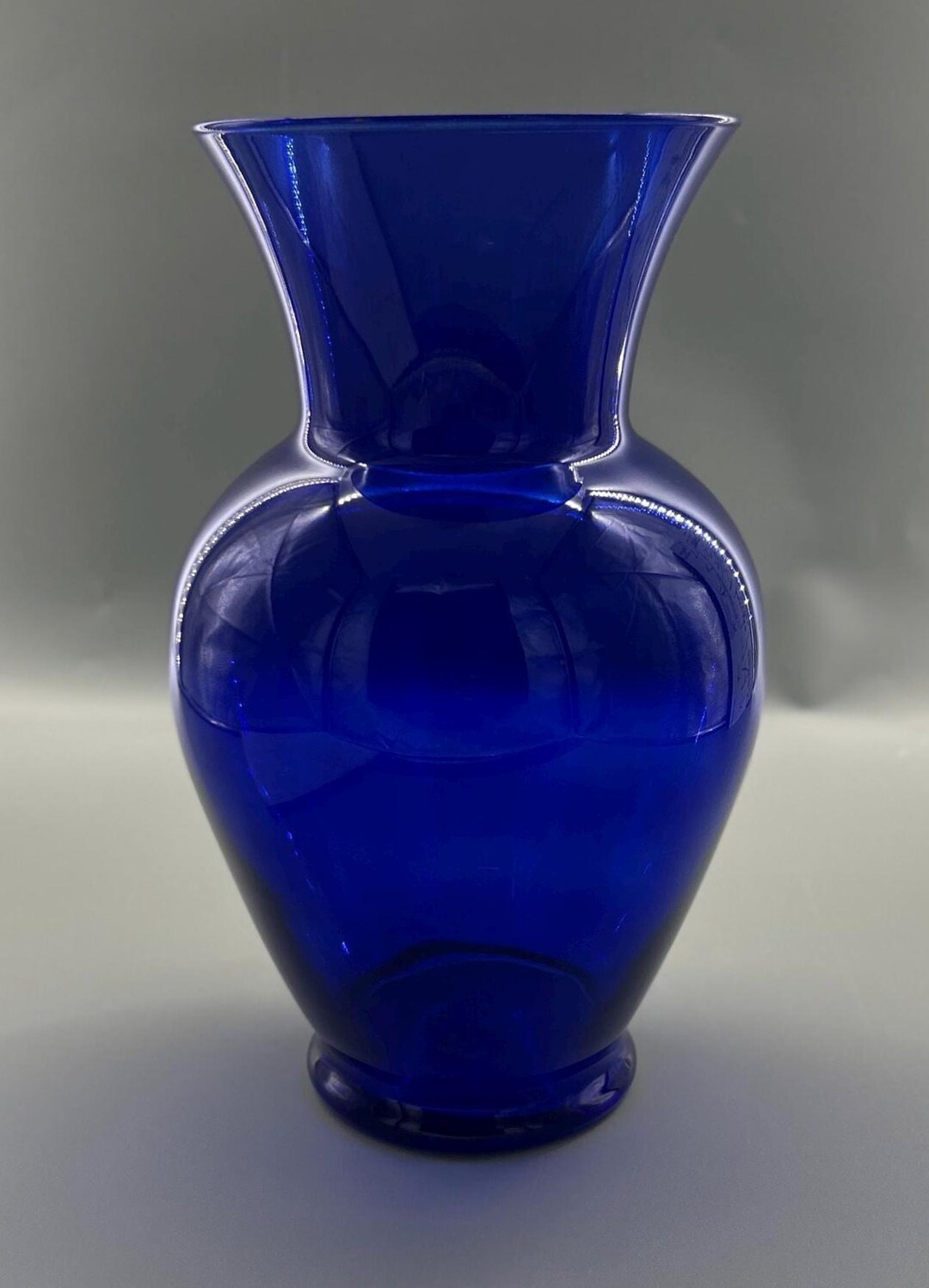 Vintage Cobalt Blue Art Glass Vase | Mid-century Modern Decor - Etsy