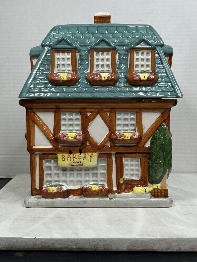 Vintage 1999 Sherwood Brands Bakery Building Cookie Jar