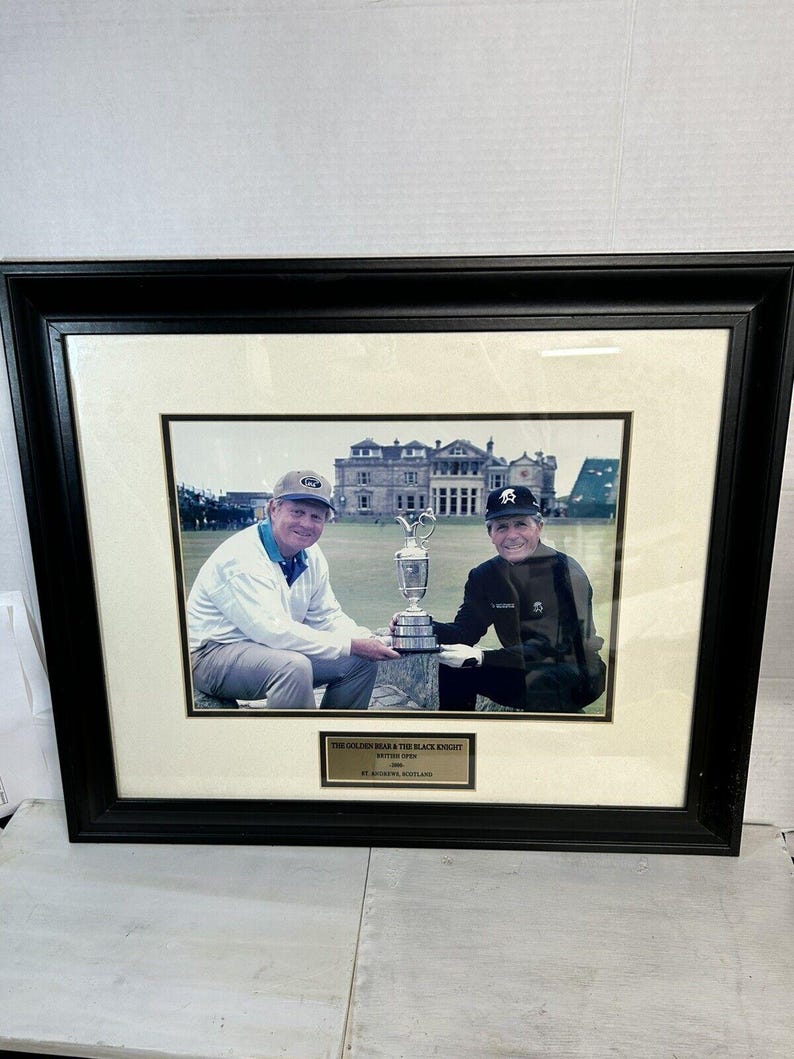 Vintage Jack Nicklaus & Gary Player 2000 British Open Photo