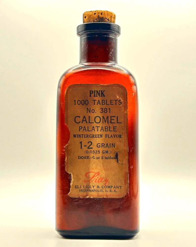 Eli Lilly Pink Calomel Tablets No. 381 Bottle