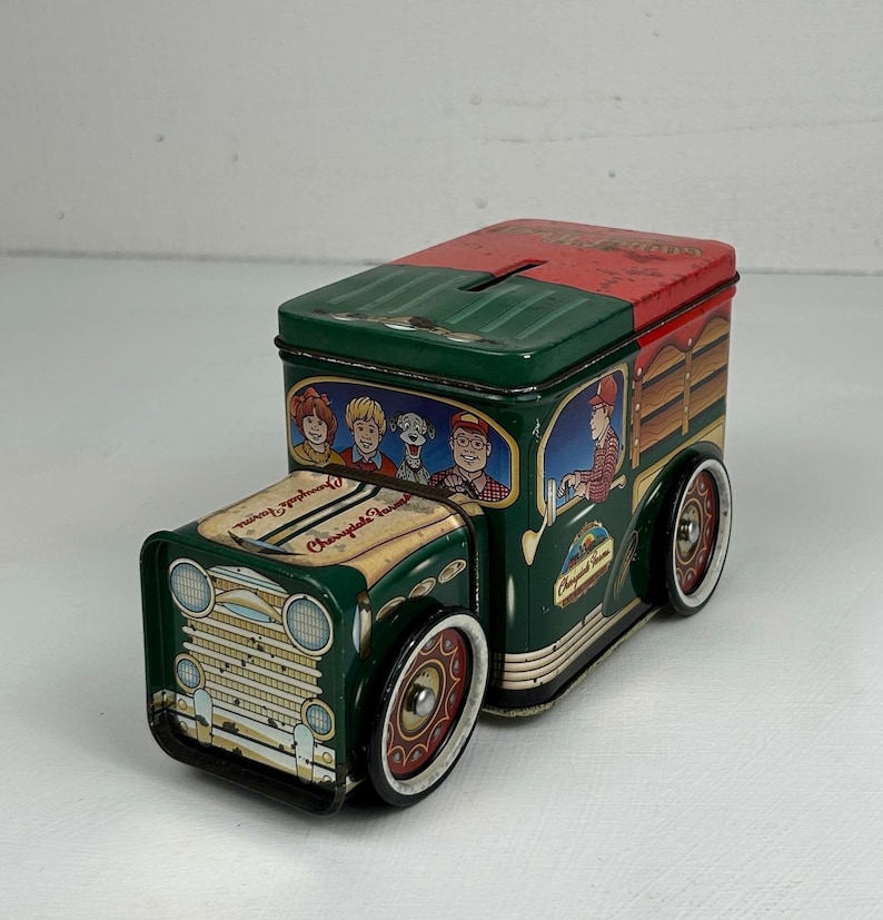 Vintage Cherrydale Farms Tin Truck Bank