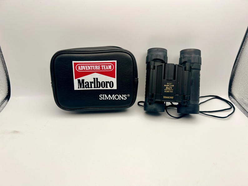 Vintage Marlboro Adventure Team Simmons 8x21 Binoculars with Branded Case