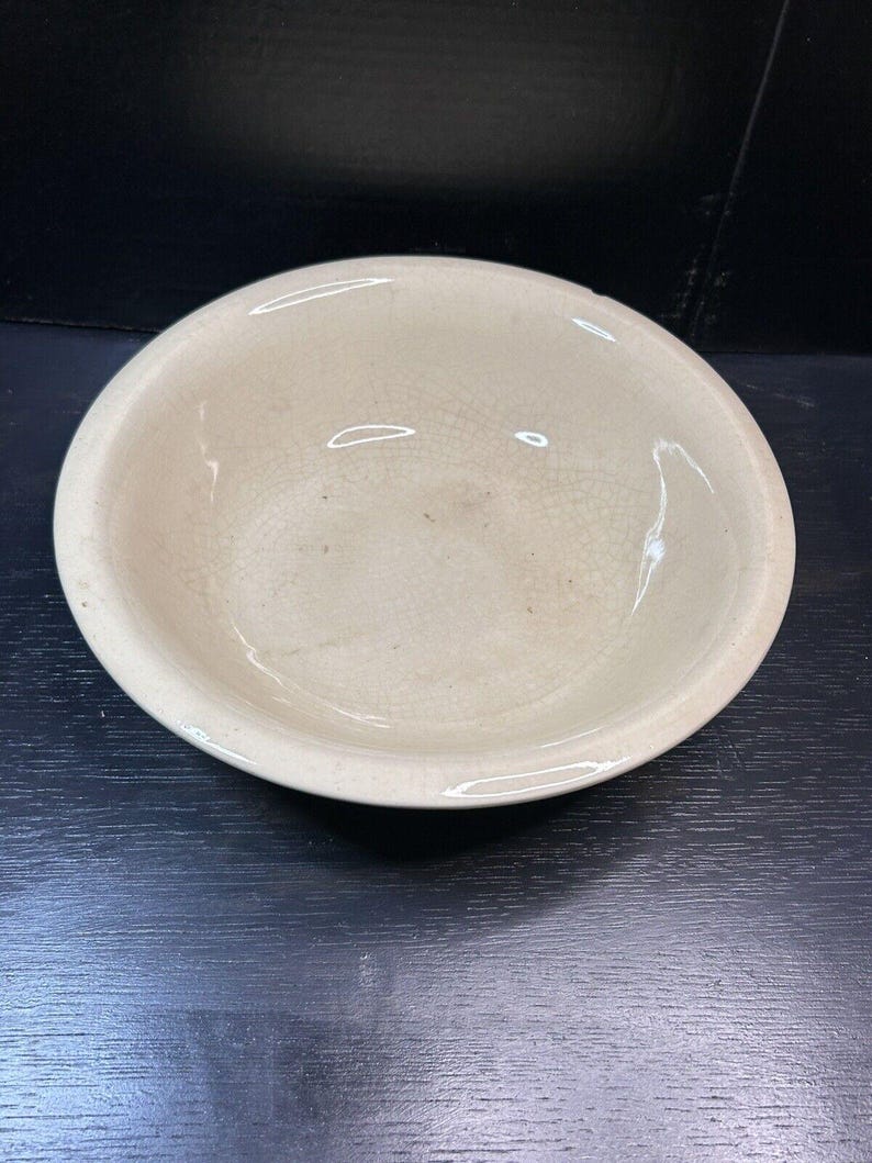 McCoy 7515 Wash Bowl, Cream White, Vintage Pitcher-and-Bowl Set Basin, McCoy USA Pottery
