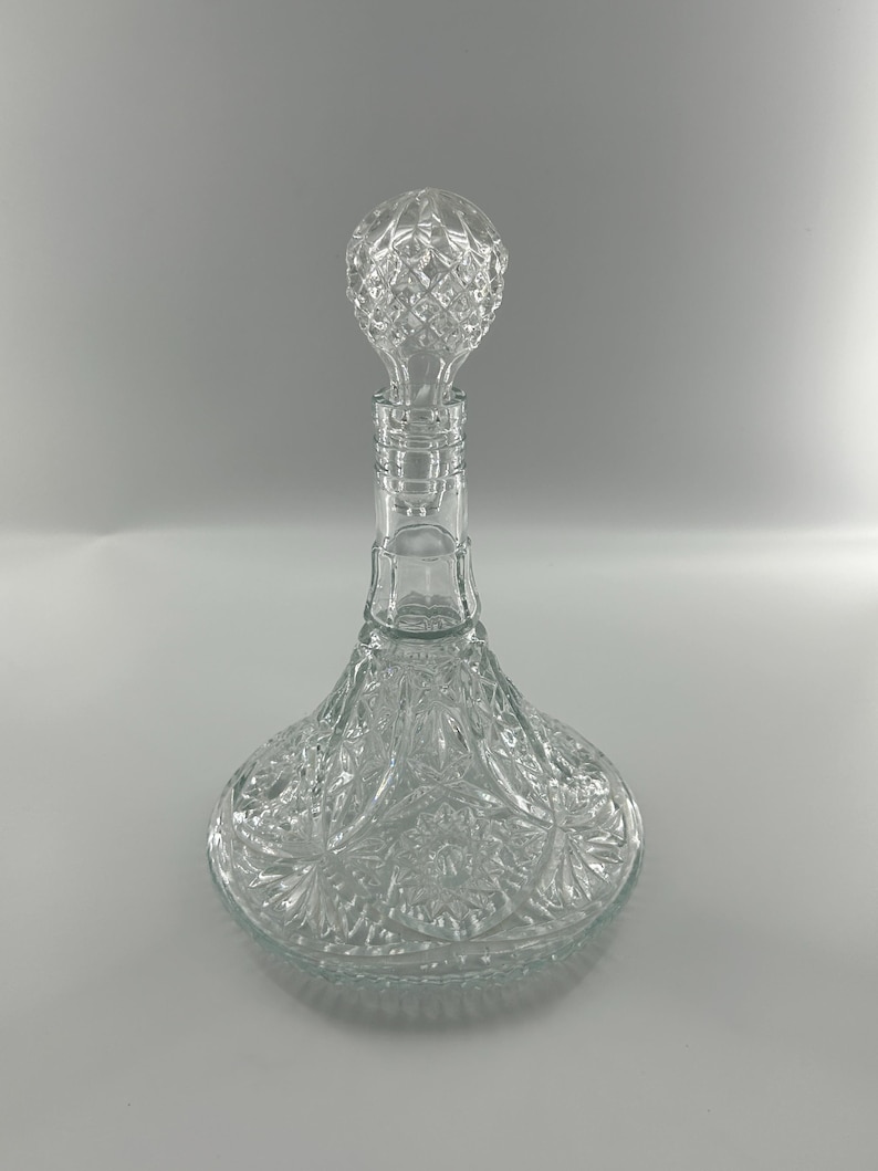 Vintage Starburst Cut Crystal Decanter