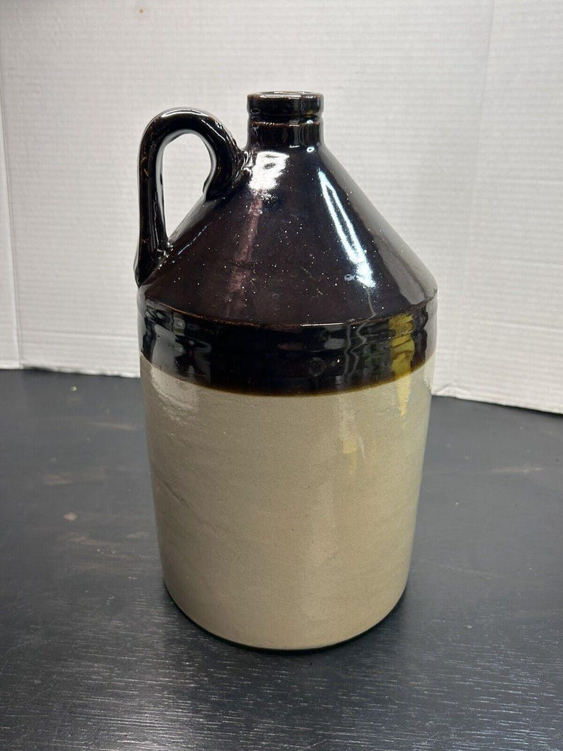 Antique 1850s Stoneware Whiskey Jug