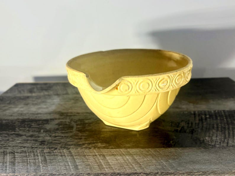 Antique Yellowware Mixing Bowl Attributed to McCoy c1920s