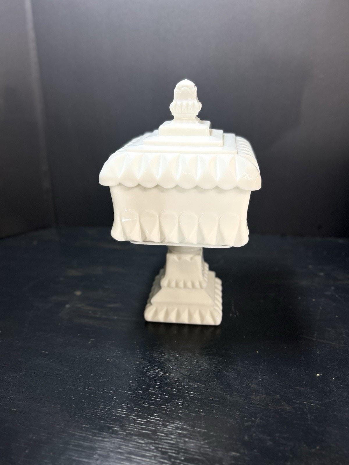 Westmoreland Milk Glass Candy Dish - Etsy