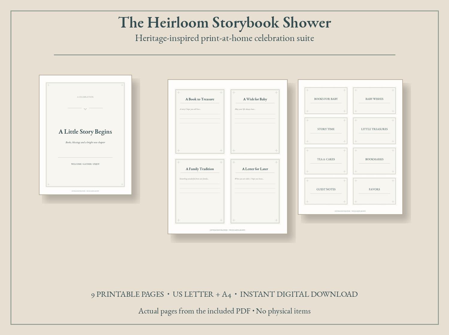 The Heirloom Storybook Shower Printable Party Kit — photograph 1