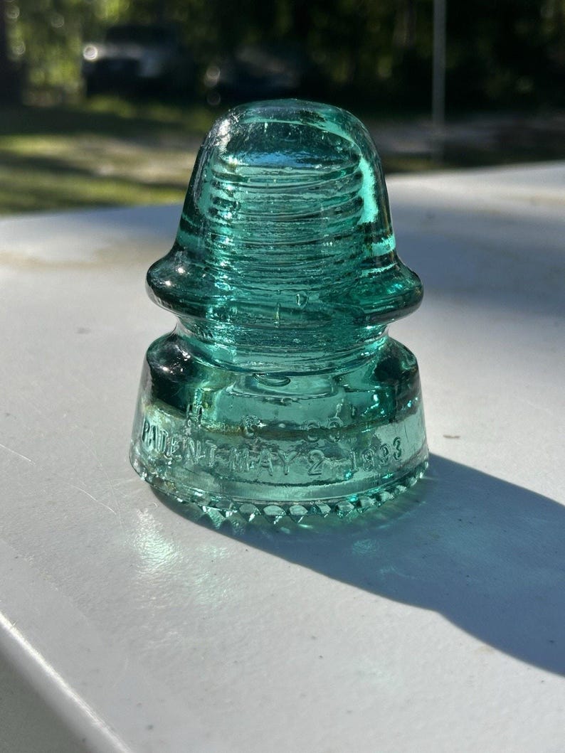 Antique Hemingray Aqua Petticoat Insulator