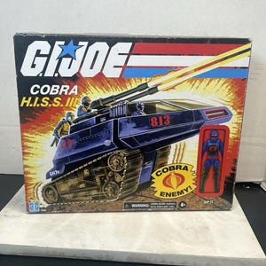 Vintage 1989 G.I. Joe Cobra H.I.S.S. III Tank w/ Rip It Driver | Sealed Hasbro Box | Arah Vehicle | Rare GI Joe Collectible MIB Rare