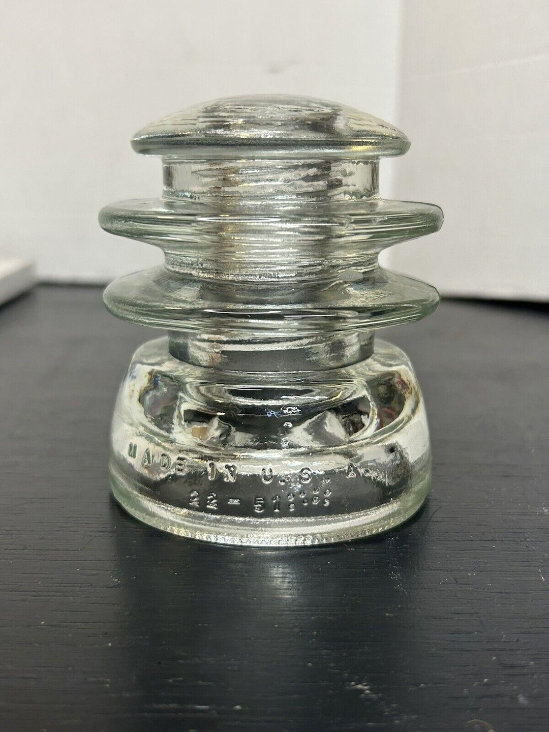 Hemingray 56 Antique Hemingray-56 Clear Glass Insulator CD 154 USA Telephone Line ...