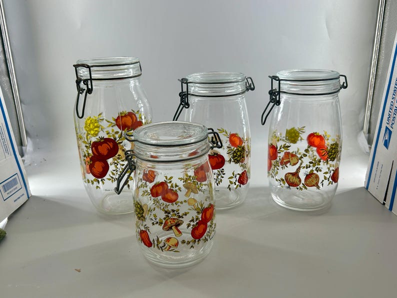 Vintage French Canister Set of 4