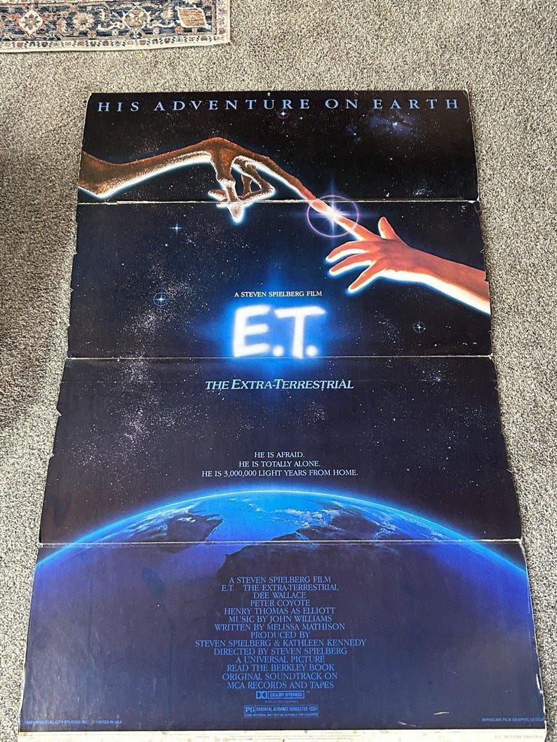 1982 E.T. The Extra-Terrestrial Theater Standee