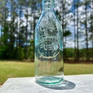 Vintage Absolutely Pure Milk Bottle - Etsy