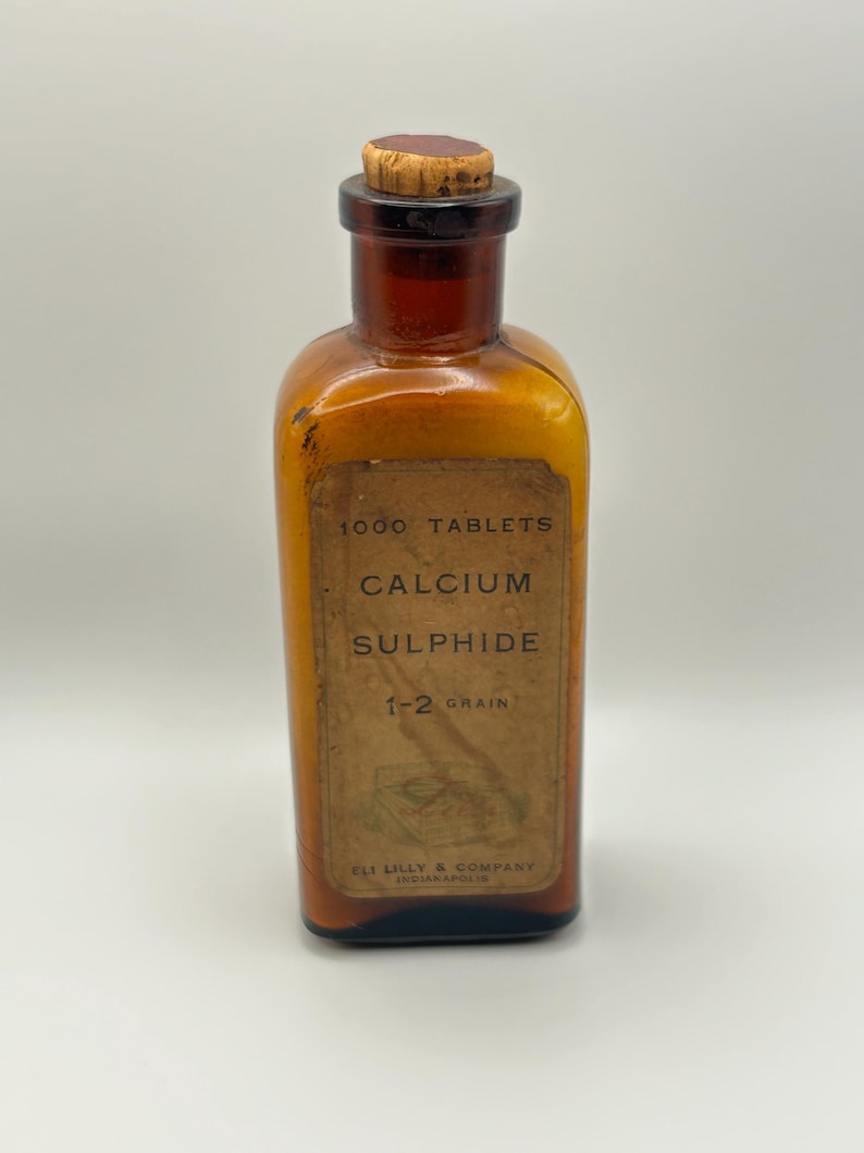 Eli Lilly Calcium Sulphide Tablets Bottle