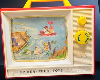 Vintage Fisher-price Music Box TV – London Bridge & Row Your Boat