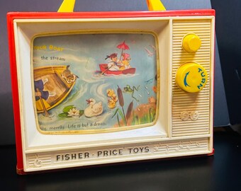 Vintage Fisher-price Music Box TV – London Bridge & Row Your Boat