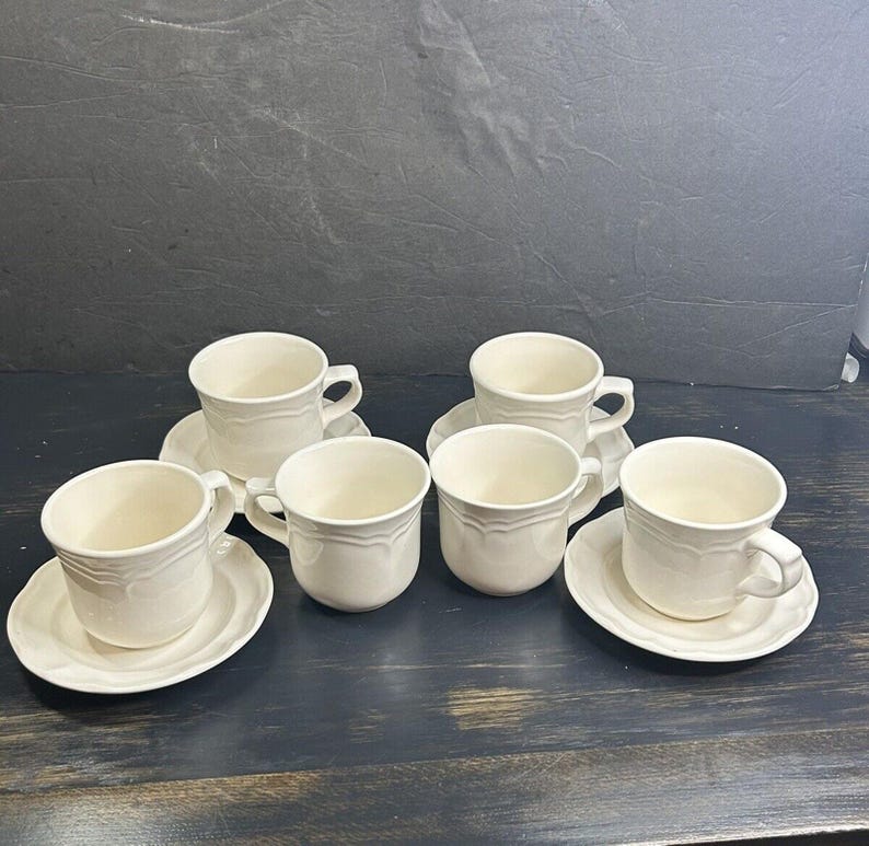 Pfaltzgraff Gazebo Cup & Saucer Set of 5