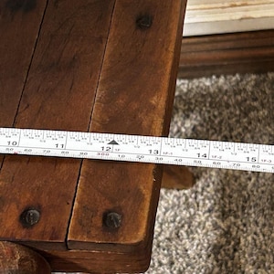 Vintage Solid Oak Folding Chair Vintage Wooden Slat Seat Rustic Farmhouse Primitive Decor Compact Collapsible Wood Chair zdjęcie 9