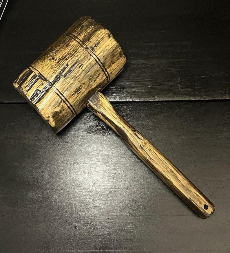 Antique Wooden Carpenter's Mallet