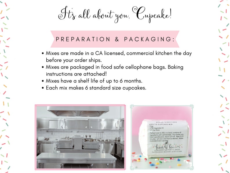 a flyer for preparation and packaging with a picture of a kitchen