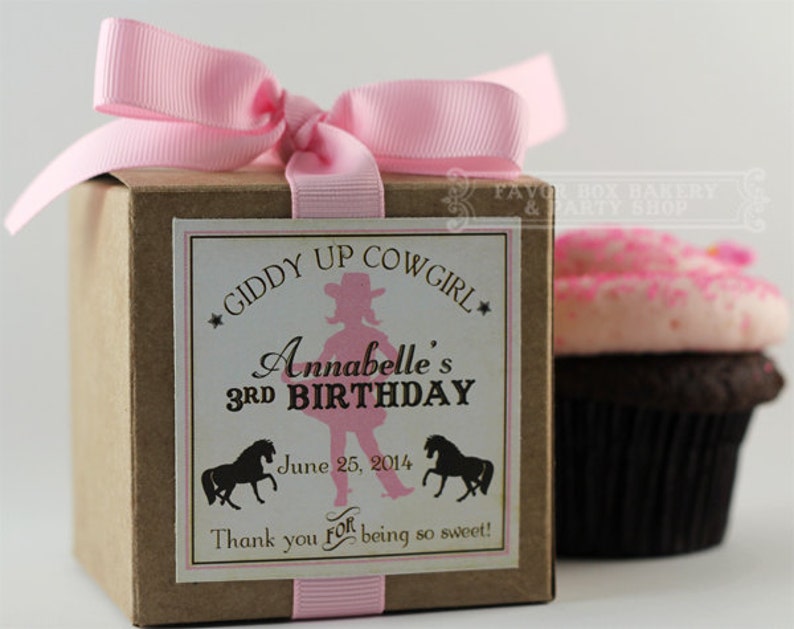 CowGirl Birthday Party Favors CowGirl Party Favor Cupcake Etsy
