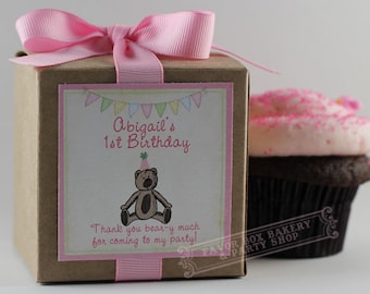Teddy Bear Party Favors  | Build a Bear Party | Teddy Bear Party Favor | Teddy Bear Baby Shower Favor | Teddy Bear Cupcake Box