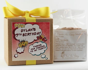 Superhero Party Favors | Villain Party Favors | Birthday Party Favor | Boy Party Favor | Comic Book Party | Cupcake Mix |