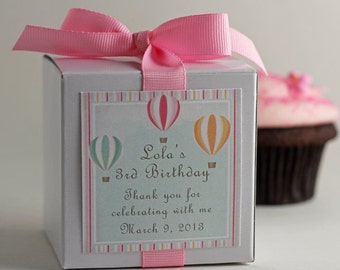 Baby Shower Favors  | Baby Sprinkle Favor | Hot Air Balloon Shower | Cupcake Mix | Cupcake Box | Favor Box | Personalized Favors