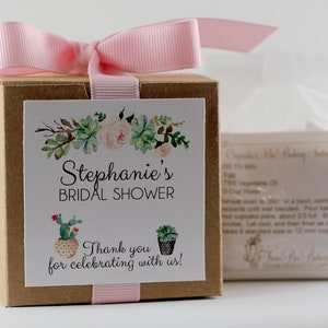 Bridal Shower Favor  | Floral Shower Favor | Succulent Bridal Shower | Modern Shower Favor | Cupcake Mix | Custom Label