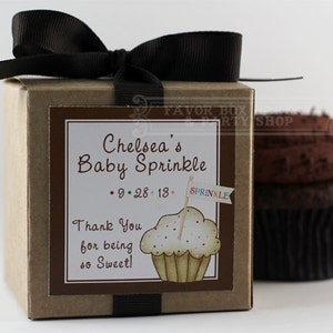 Baby Shower Favors  | Baby Sprinkle Favor | Cupcake Favor | Cupcake Label Label | Personalized Favor | Cupcake Mix | Cupcake Box
