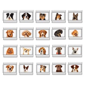Y2k 2000s Silver Italian Charms | Stainless Steel, Nostalgic, Pets, Dogs, Golden Retriever, Bulldog, Pomeranian, Terrier, Cute Pets, Gifts