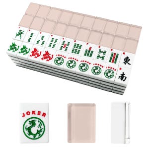 American Mahjong Tiles Set - Pale Dusty Peach Plain Solid Color image 4
