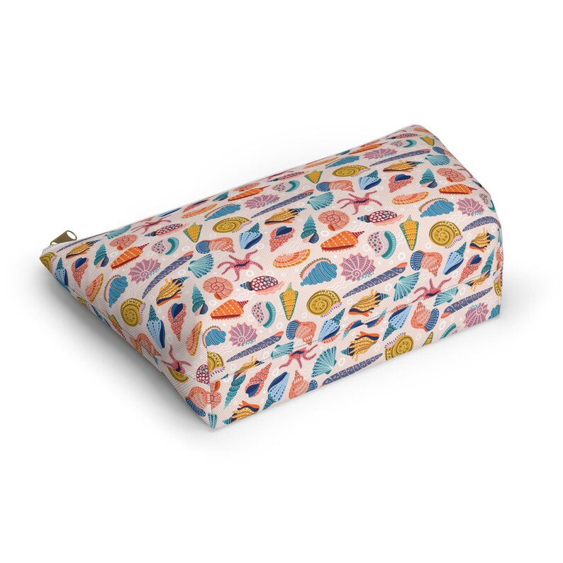 Mahjong Tiles Aufbewahrungstasche Bunter Muscheldruck auf weichem Pfirsichmuster Bild 6